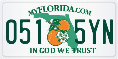 FL license plate 0515YN