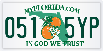 FL license plate 0515YP