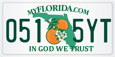 FL license plate 0515YT