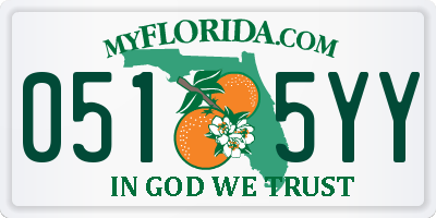 FL license plate 0515YY