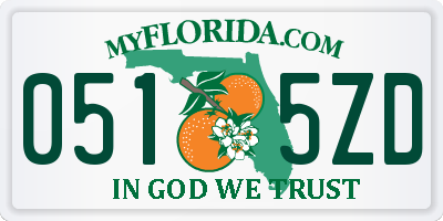 FL license plate 0515ZD