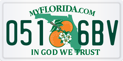 FL license plate 0516BV