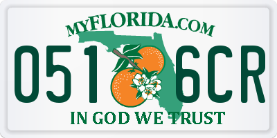 FL license plate 0516CR