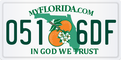 FL license plate 0516DF