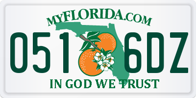 FL license plate 0516DZ