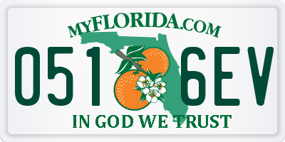 FL license plate 0516EV
