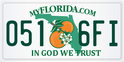 FL license plate 0516FI