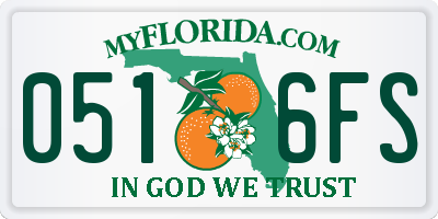 FL license plate 0516FS