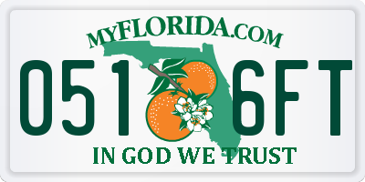 FL license plate 0516FT