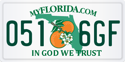 FL license plate 0516GF