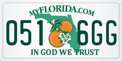FL license plate 0516GG
