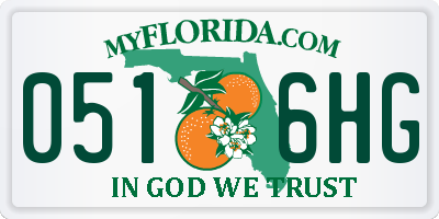 FL license plate 0516HG