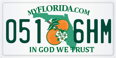 FL license plate 0516HM