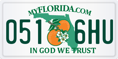 FL license plate 0516HU