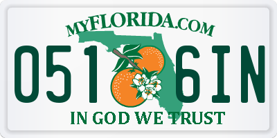 FL license plate 0516IN