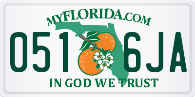 FL license plate 0516JA