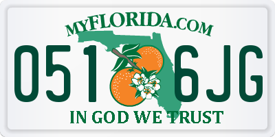 FL license plate 0516JG
