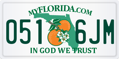 FL license plate 0516JM