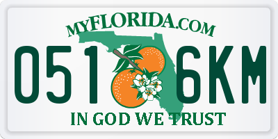 FL license plate 0516KM