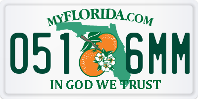 FL license plate 0516MM
