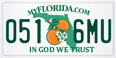 FL license plate 0516MU