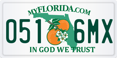 FL license plate 0516MX