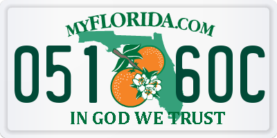 FL license plate 0516OC