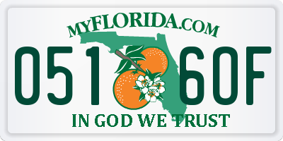FL license plate 0516OF