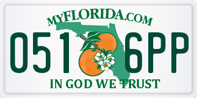 FL license plate 0516PP