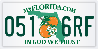 FL license plate 0516RF