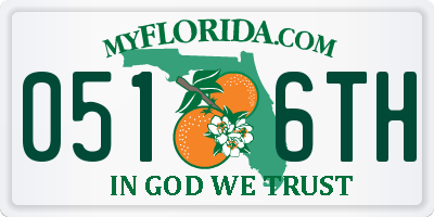FL license plate 0516TH