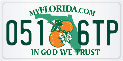 FL license plate 0516TP