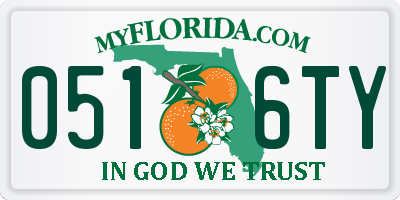FL license plate 0516TY