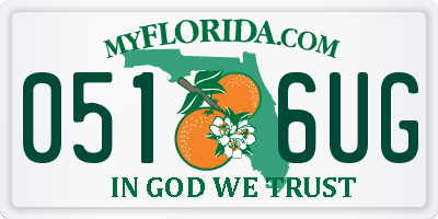 FL license plate 0516UG