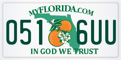 FL license plate 0516UU