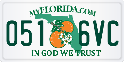 FL license plate 0516VC