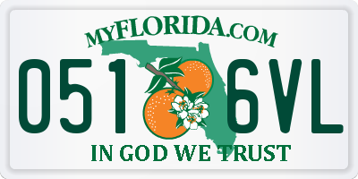 FL license plate 0516VL