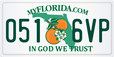 FL license plate 0516VP