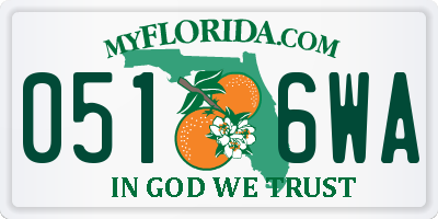 FL license plate 0516WA