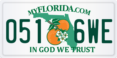 FL license plate 0516WE