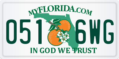 FL license plate 0516WG