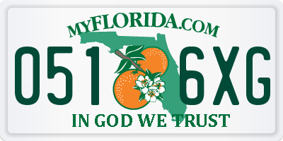 FL license plate 0516XG