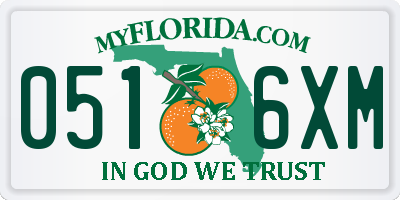 FL license plate 0516XM