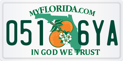 FL license plate 0516YA