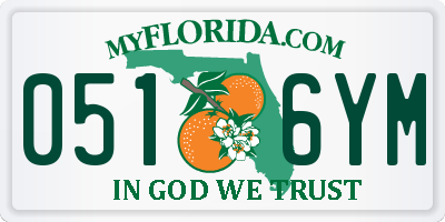 FL license plate 0516YM