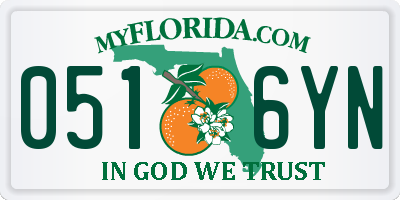 FL license plate 0516YN