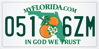 FL license plate 0516ZM