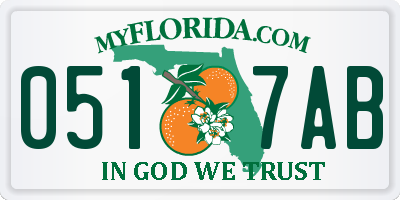 FL license plate 0517AB