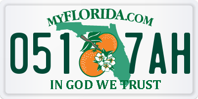 FL license plate 0517AH