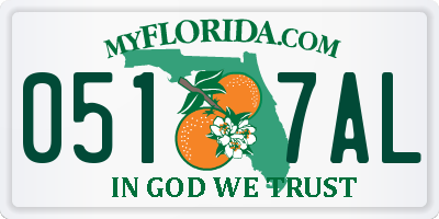 FL license plate 0517AL